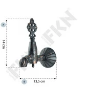 FKN Lüks Burmalı Bakır Eskitme Osmanlı Musluk - 3