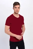 Dynamo  Erkek Basic Likralı V-Yaka T-shirt  - T-339 thumbnail 2