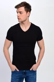 Dynamo  Erkek Basic Likralı V-Yaka T-shirt  - T-339 thumbnail 12
