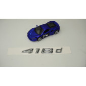 Bmw 418d Bagaj Krom Metal 3M 3D Yazı Logo - 2