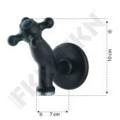 FKN Koç Siyah Çamaşır Musluk - 3