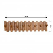 Ahşap Duvar Kapı Askısı Elbise Askılık Çit Model 8 Askılı Yuvarlak - 1