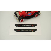 Audi Q2 Q3 Q4 Q5 Q7 Quattro Gecko Logo Çamurluk Yanı Ve Ayna Metalize Damla Desen 3M Logo Arma - 3