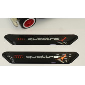 Audi Q2 Q3 Q4 Q5 Q7 Quattro Gecko Logo Çamurluk Yanı Ve Ayna Metalize Damla Desen 3M Logo Arma - 5