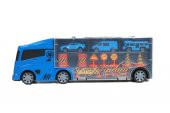 King Toys 3 Mini Araç ve Trafik Levhalı Taşıyıcı Kamyon Mavi LAL 2015 - 3