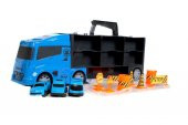 King Toys 3 Mini Araç ve Trafik Levhalı Taşıyıcı Kamyon Mavi LAL 2015 - 8