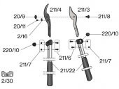 Felco 211-40 Dal Budama Makası 40cm Alüminyum Çift El - 2