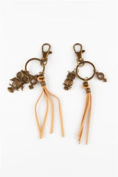 İkili Anahtarlık Cinsiyet Sembolleri Deri Püsküllü thumbnail 3