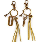 İkili Anahtarlık Eyfel Kulesi Deri Püsküllü thumbnail 1