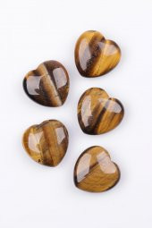 Kaplan Gözü Doğal Taş Kalp - 1