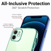 Lazer Parlak Çerçeve Şeffaf Plating Cep Telefonu Kılıfı thumbnail 5