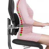 Visco Medikal Ortopedik Oto Araç Ofis Çalışma Bel Destek Yastığı Sırt Minderi Bel Minderi - 2