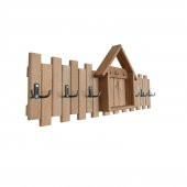 Ahşap Duvar Kapı Askısı Elbise Askılık Evli Model 6 Askılı Anahtarlık Askısı - 2