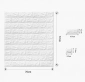 Renkli Duvarlar Kendinden Yapışkanlı Beyaz Duvar Paneli 3D Duvar Kağıdı - 2