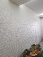 Renkli Duvarlar Kendinden Yapışkanlı Beyaz Duvar Paneli 3D Duvar Kağıdı - 3