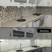 Renkli Duvarlar Kendinden Yapışkanlı Beyaz Duvar Paneli 3D Duvar Kağıdı - 8