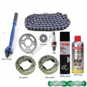 Hsgl Motorsiklet Cup 100 Zincir Yağ Set Balata Buji Bakım Set Mondial Asya Arora Cup 100 Modeller Bakım Seti - 5