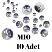 Fiber Somun M10 – DIN 985 –  10'lu Paket Contalı Gevşemez Somun thumbnail 3