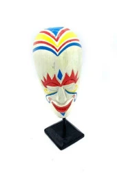 Stantlı Beyaz Mask Totem El Yapımı 30 cm thumbnail 3