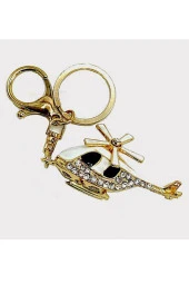 Siyah Taşlı Kırmızı Helikopter Anahtarlık thumbnail 2