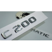 DK Tuning Benz C200 4Matic Bagaj Krom ABS 3M 3D Yazı Logo thumbnail 1
