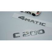 DK Tuning Benz C200 4Matic Bagaj Krom ABS 3M 3D Yazı Logo thumbnail 2