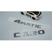 DK Tuning Benz C320 4Matic Bagaj Krom ABS 3M 3D Yazı Logo thumbnail 2