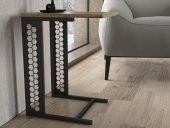 Woodn Love Rose Altıgen Desen Metal Sehpa - Atlantik Çam / Siyah - 4