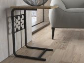 Woodn Love Fabio Altıgen Desen Metal C Sehpa - Atlantik Çam / Siyah - 4
