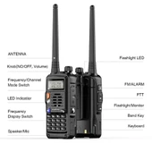 Valkyrie Baofeng UVS9 Plus 8W 2800mAh FM UHF/VHF El Telsiz - 4