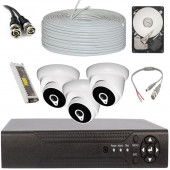 Elitcam 5.0 Megapixel Lensli ( 3 ) Kameralı Full Paket Güvenlik Sistemi Hdd Dahil - 1
