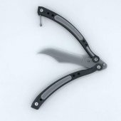 CS Go Plastik Kelebek Bıçak Sallama Stres Atma Gümüş Gri Açık Gri - 3