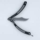 CS Go Plastik Kelebek Bıçak Sallama Stres Atma Gümüş Gri Açık Gri - 5