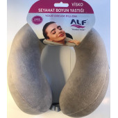 ALF VİSKO SEYAHAT BOYUN YASTIĞI GRİ RENK - 5