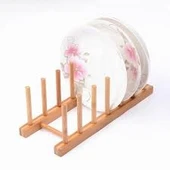 Seramikci 6 lı Ahşap Tabak Stantı - 1