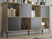 Woodn Love Satürn 4 Kapaklı Metal Ayaklı Çok Amaçlı Dolap Konsol - Atlantik Çam - Siyah / Siyah - 2