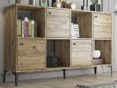 Woodn Love Satürn 4 Kapaklı Metal Ayaklı Çok Amaçlı Dolap Konsol - Atlantik Çam / Siyah - 2