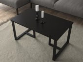 Woodn Love Ada Premium Metal Ayaklı Orta Sehpa - Siyah / Siyah - 3