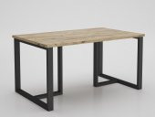 Woodn Love Ada Metal Ayaklı Orta Sehpa - Atlantik Çam / Siyah - 5