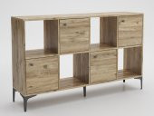 Woodn Love Satürn 4 Kapaklı Metal Ayaklı Çok Amaçlı Dolap Konsol - Atlantik Çam / Siyah - 5