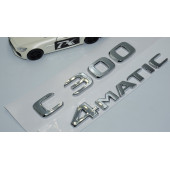 DK Tuning Benz C300 4Matic Bagaj Krom ABS 3M 3D Yazı Logo - 3