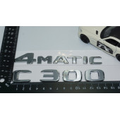 DK Tuning Benz C300 4Matic Bagaj Krom ABS 3M 3D Yazı Logo - 4