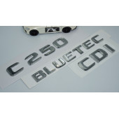 DK Tuning Benz C250 CDi Bluetec Bagaj Krom ABS 3M 3D Yazı Logo - 3