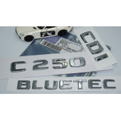 DK Tuning Benz C250 CDi Bluetec Bagaj Krom ABS 3M 3D Yazı Logo - 5