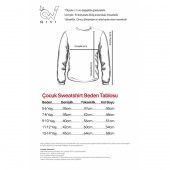 Leon Baskılı Unisex Çocuk Beyaz Sweatshirt - 1