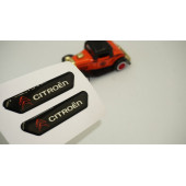 Citroen Logo Saxo Xsara Çamurluk Yanı Ve Ayna Metalize Damla Desen 3M Logo Arma thumbnail 1