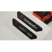Citroen Logo C3 C5 AirCross Çamurluk Yanı Ve Ayna Metalize Damla Desen 3M Logo Arma - 6