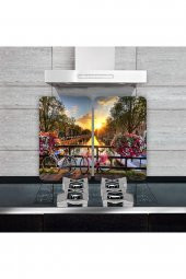 Cam Ocak Koruyucu ve Kesim Tablası Amsterdam (80cm x 52cm) 2 Parça, 5li Ocaklar thumbnail 2