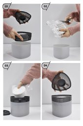 Nem Alıcılı Ve Rutubet Giderici  Aparat - 500 Gr -Üçgen Naturel 4Lü (Tablet Dahil) thumbnail 4