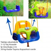 Çocuk Salıncağı - Salıncak Emniyet Kemerli MAVİ - 2